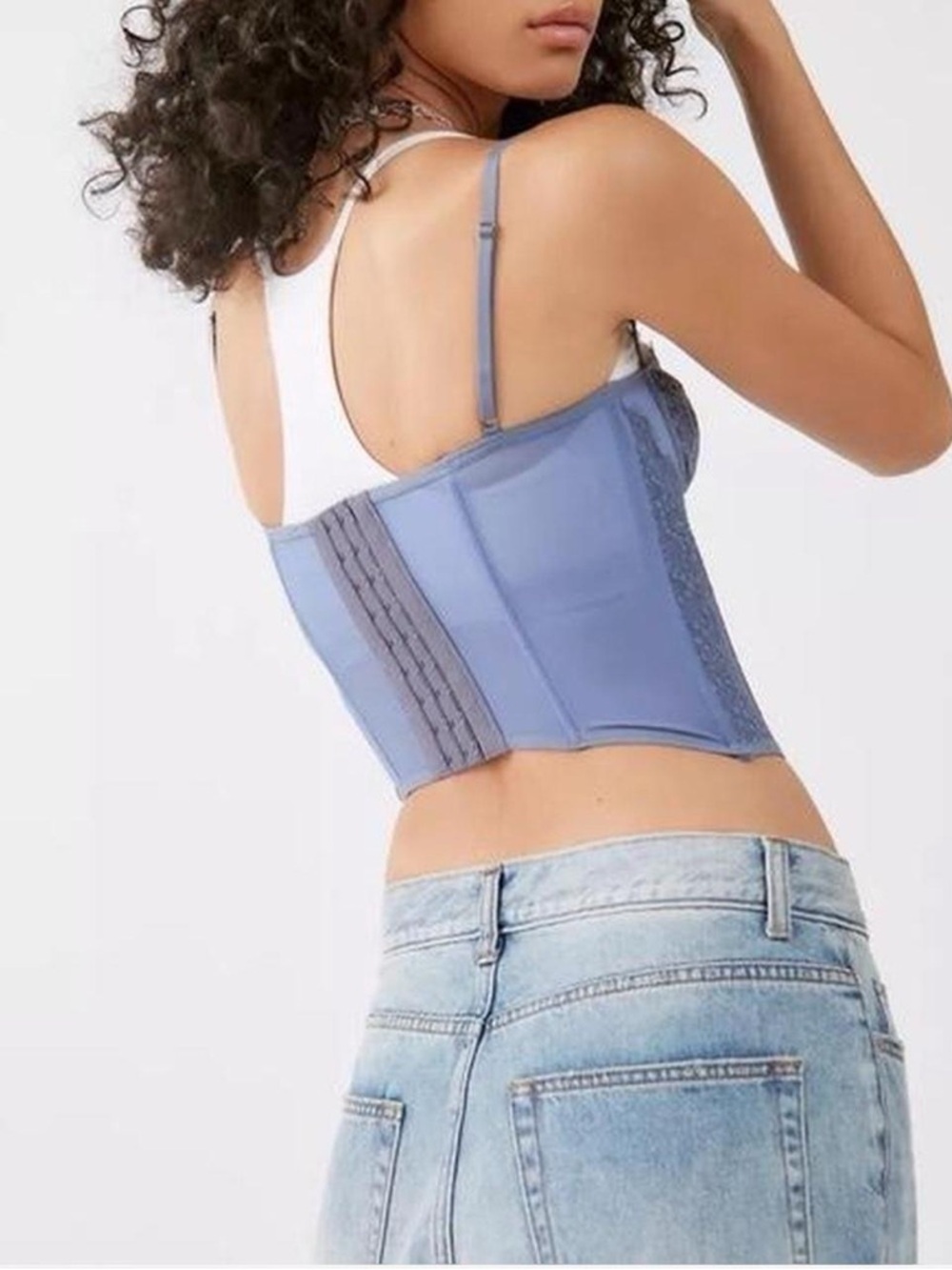 out from under modern love corset in slate blue - Picture 8 of 8